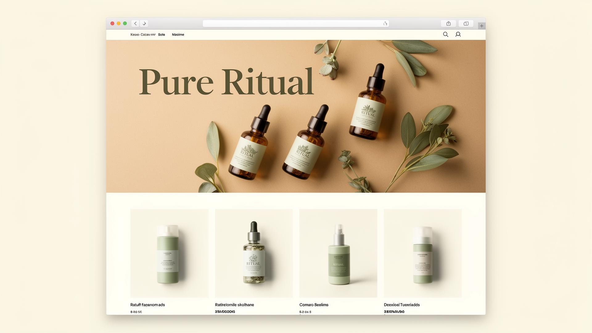 Exemplo de loja Shopify gerada com Themora